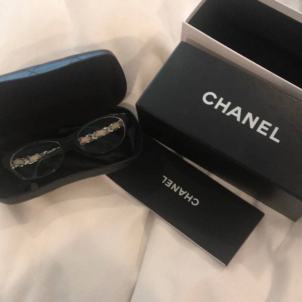 Chanel eyeglasses chain side
